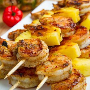 Grilled Shrimp & Pineapple Kebabs